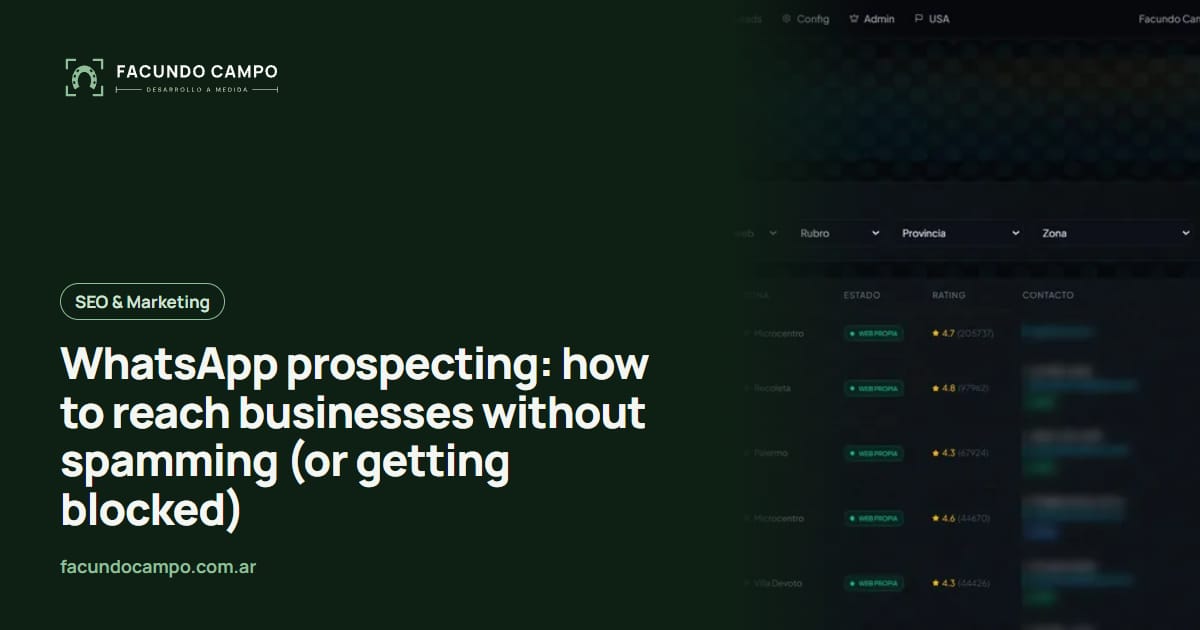 WhatsApp prospecting: how to reach businesses without spamming (or getting blocked)