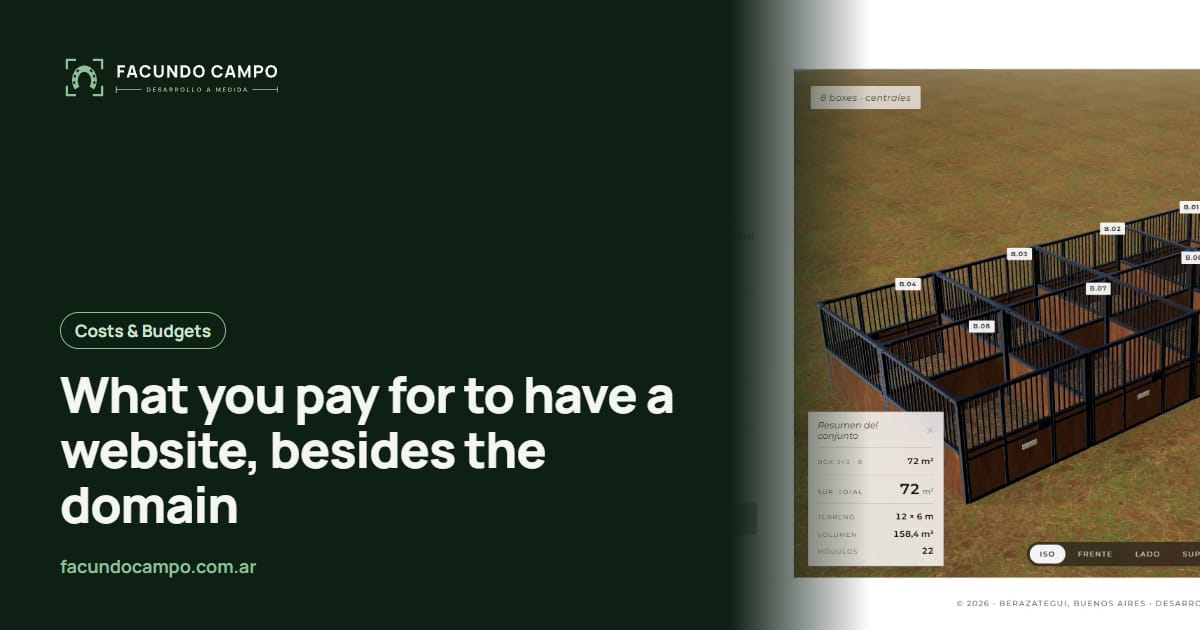 What you pay for to have a website, besides the domain