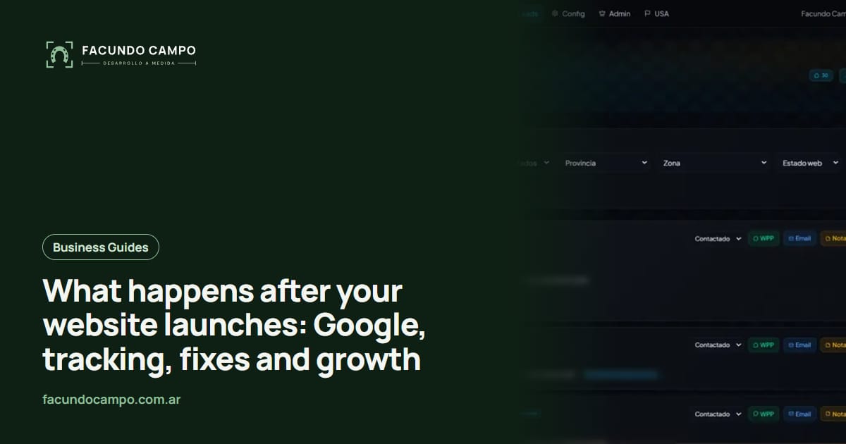 What happens after your website launches: Google, tracking, fixes and growth