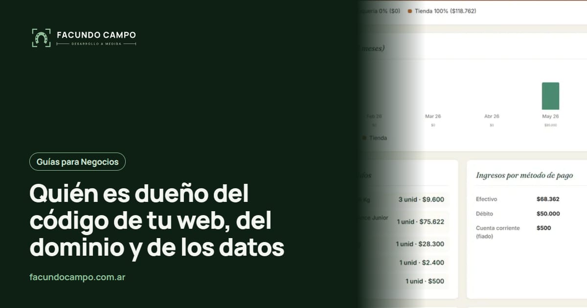 Quién es dueño del código de tu web, del dominio y de los datos