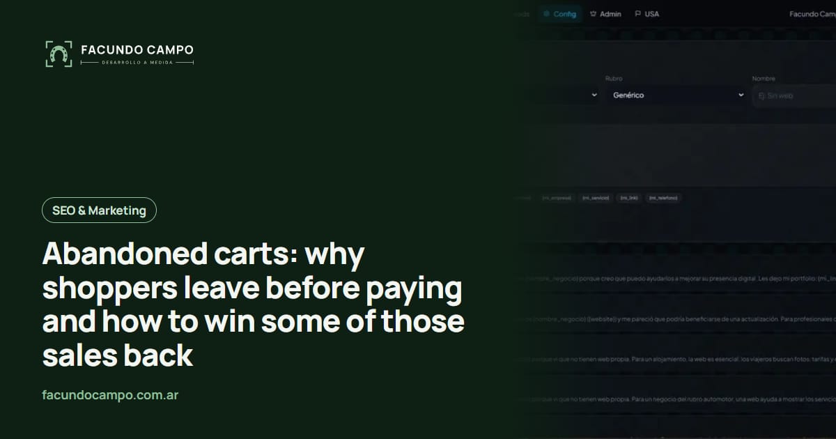 Abandoned carts: why shoppers leave before paying and how to win some of those sales back
