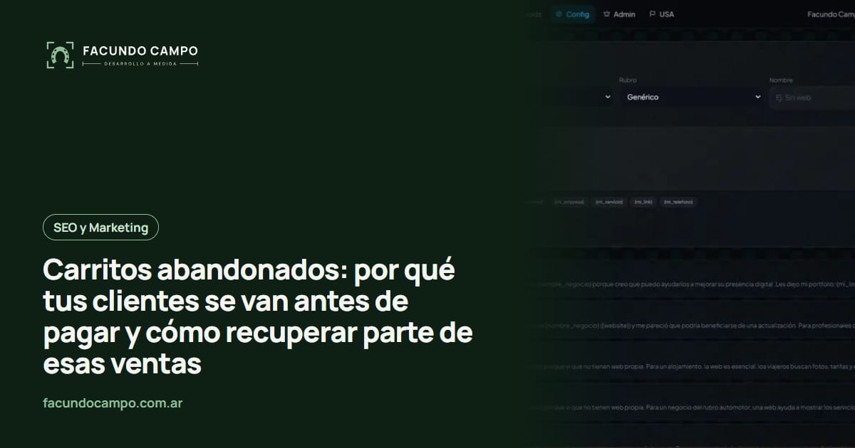 Carritos abandonados: por qué tus clientes se van antes de pagar y cómo recuperar parte de esas ventas