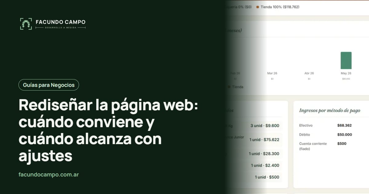 Rediseñar la página web: cuándo conviene y cuándo alcanza con ajustes