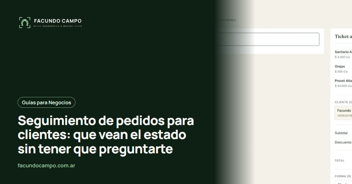 Seguimiento de pedidos para clientes: que vean el estado sin tener que preguntarte