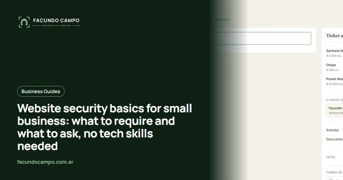Website security basics for small business: what to require and what to ask, no tech skills needed