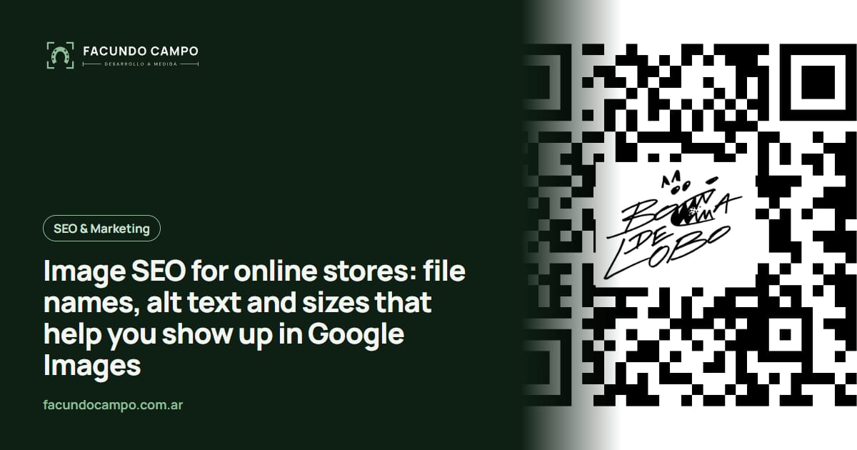 Image SEO for online stores: file names, alt text and sizes that help you show up in Google Images
