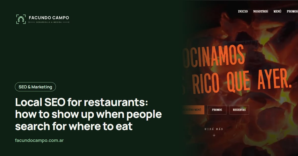 Local SEO for restaurants: how to show up when people search for where to eat