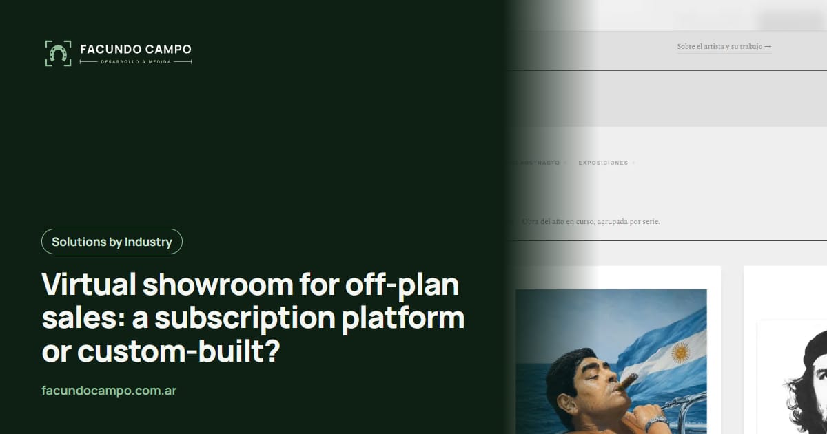 Virtual showroom for off-plan sales: a subscription platform or custom-built?