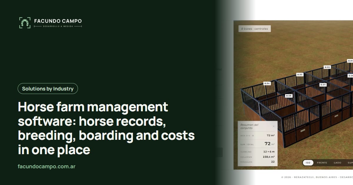 Horse farm management software: horse records, breeding, boarding and costs in one place