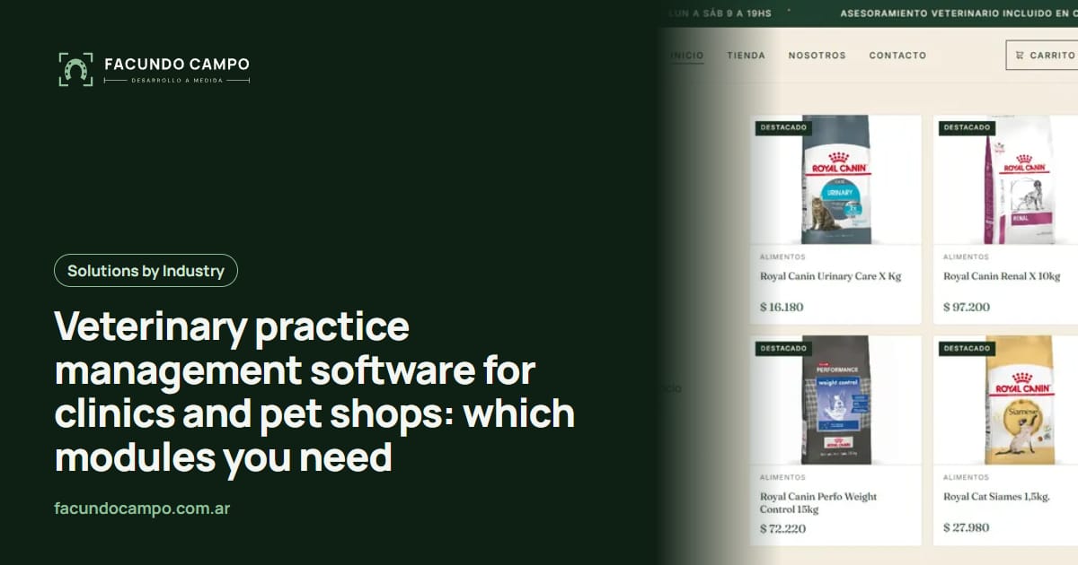 Veterinary practice management software for clinics and pet shops: which modules you need