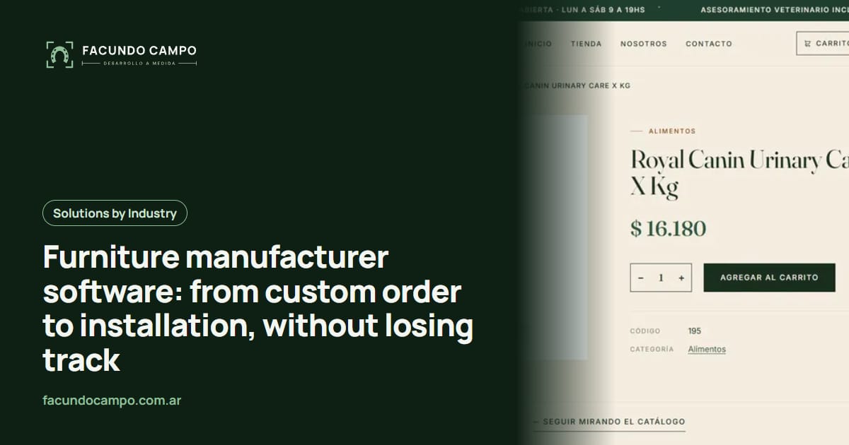 Furniture manufacturer software: from custom order to installation, without losing track