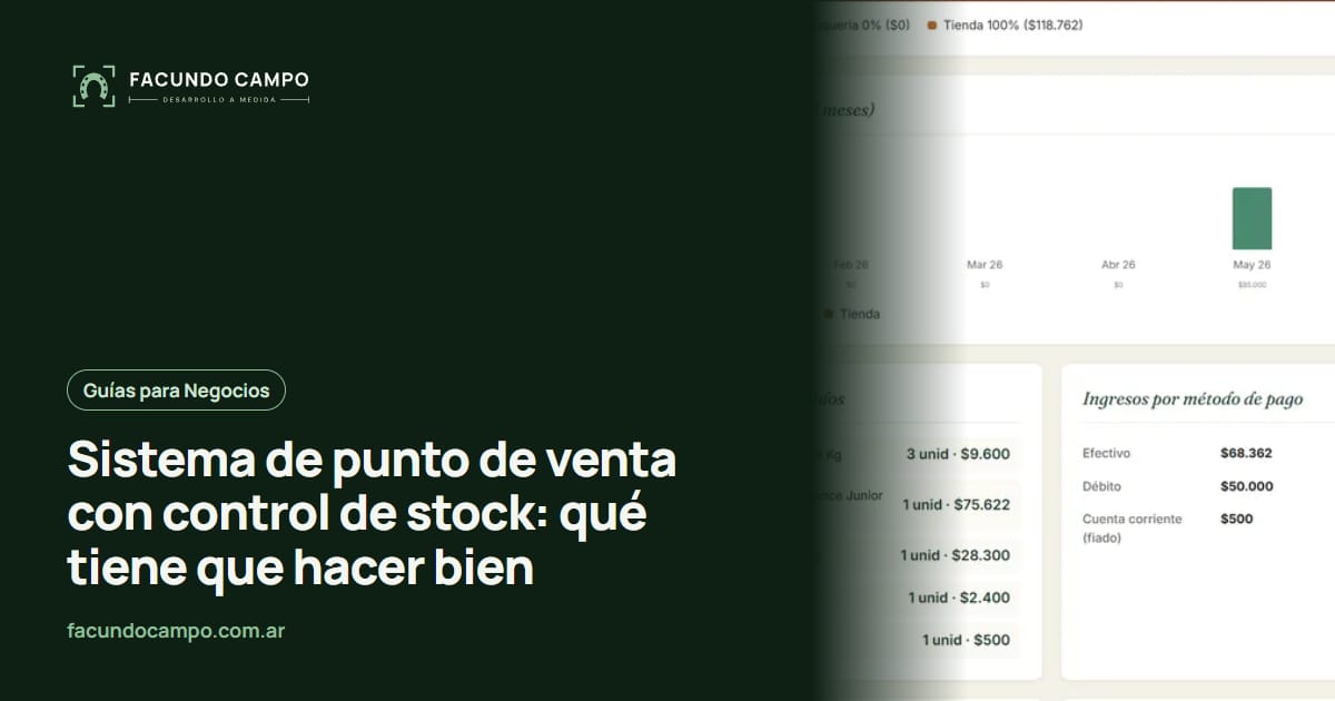 Sistema de punto de venta con control de stock: qué tiene que hacer bien