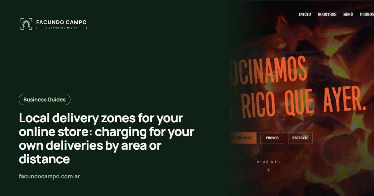 Local delivery zones for your online store: charging for your own deliveries by area or distance