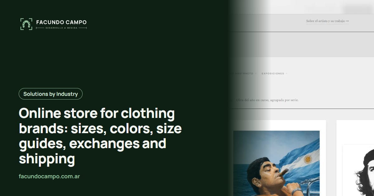 Online store for clothing brands: sizes, colors, size guides, exchanges and shipping