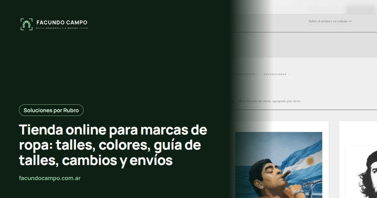 Tienda online para marcas de ropa: talles, colores, guía de talles, cambios y envíos