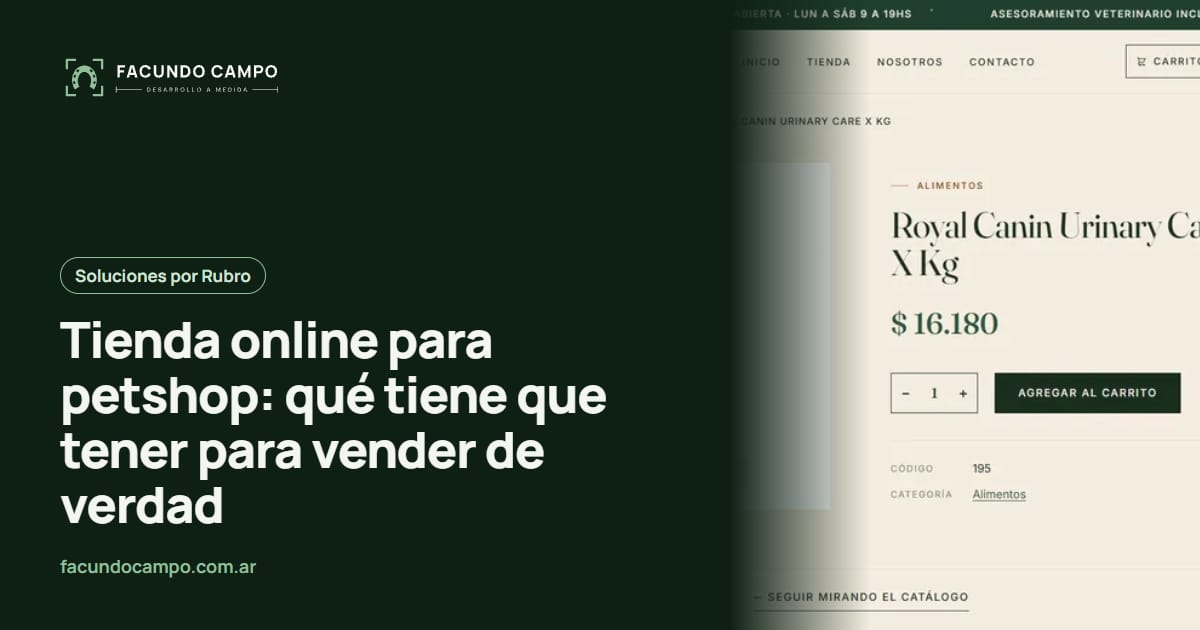 Tienda online para petshop: qué tiene que tener para vender de verdad