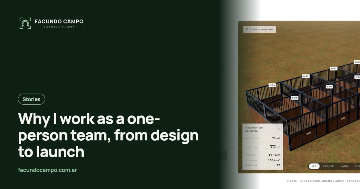 Why I work as a one-person team, from design to launch
