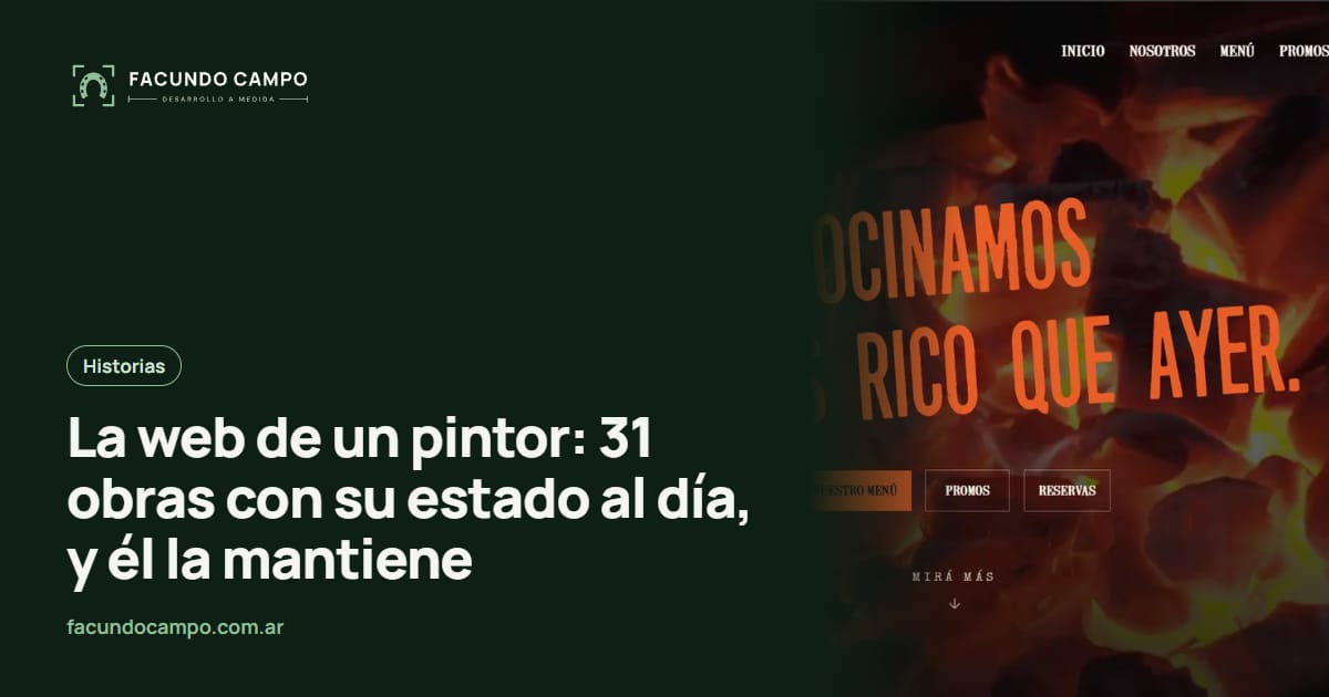La web de un pintor: 31 obras con su estado al día, y él la mantiene