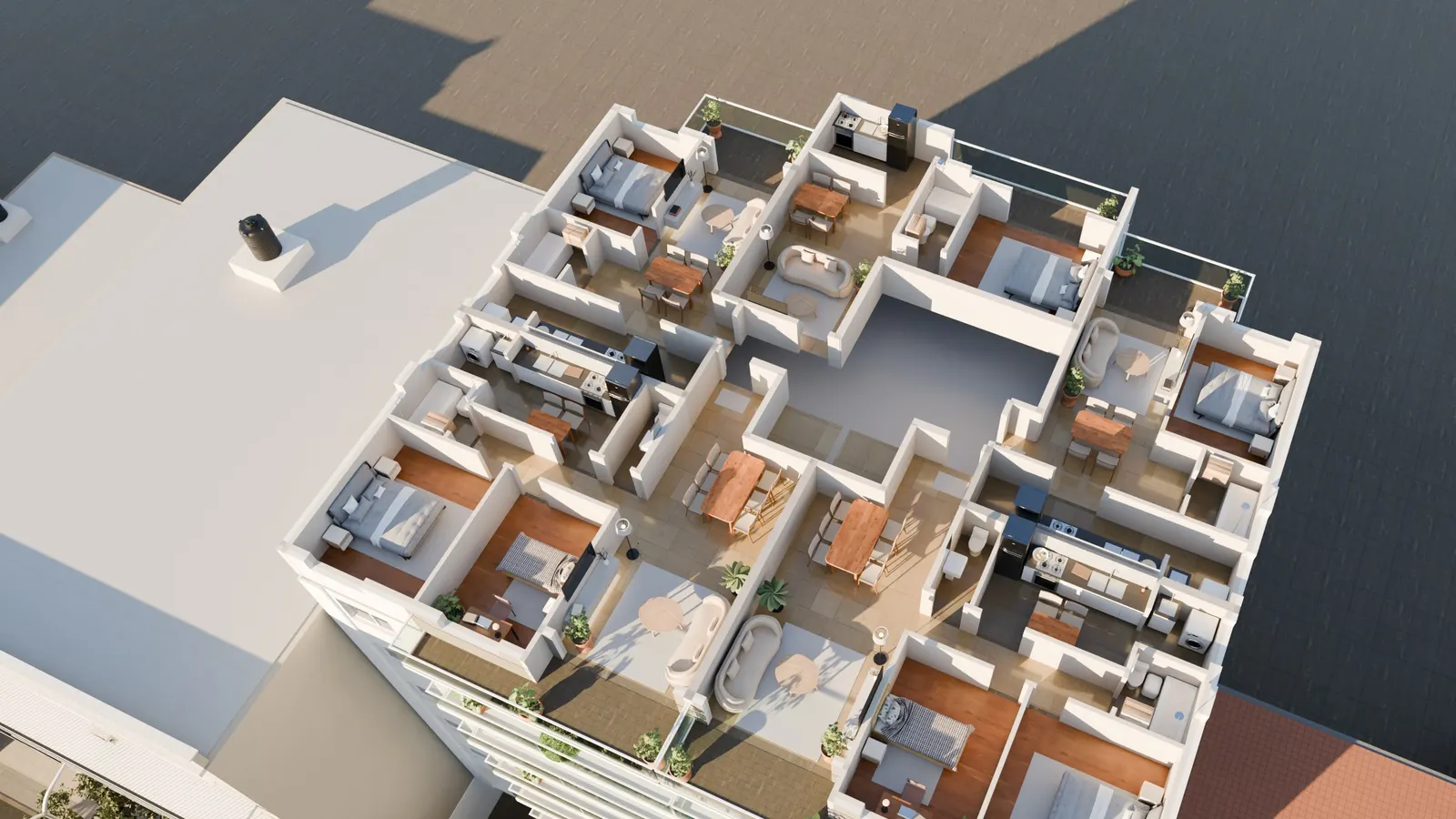 Each floor, with its availability